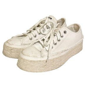 Converse Size 7 White Trail to Cove Espadrille Chuck Taylor All Star Sneakers